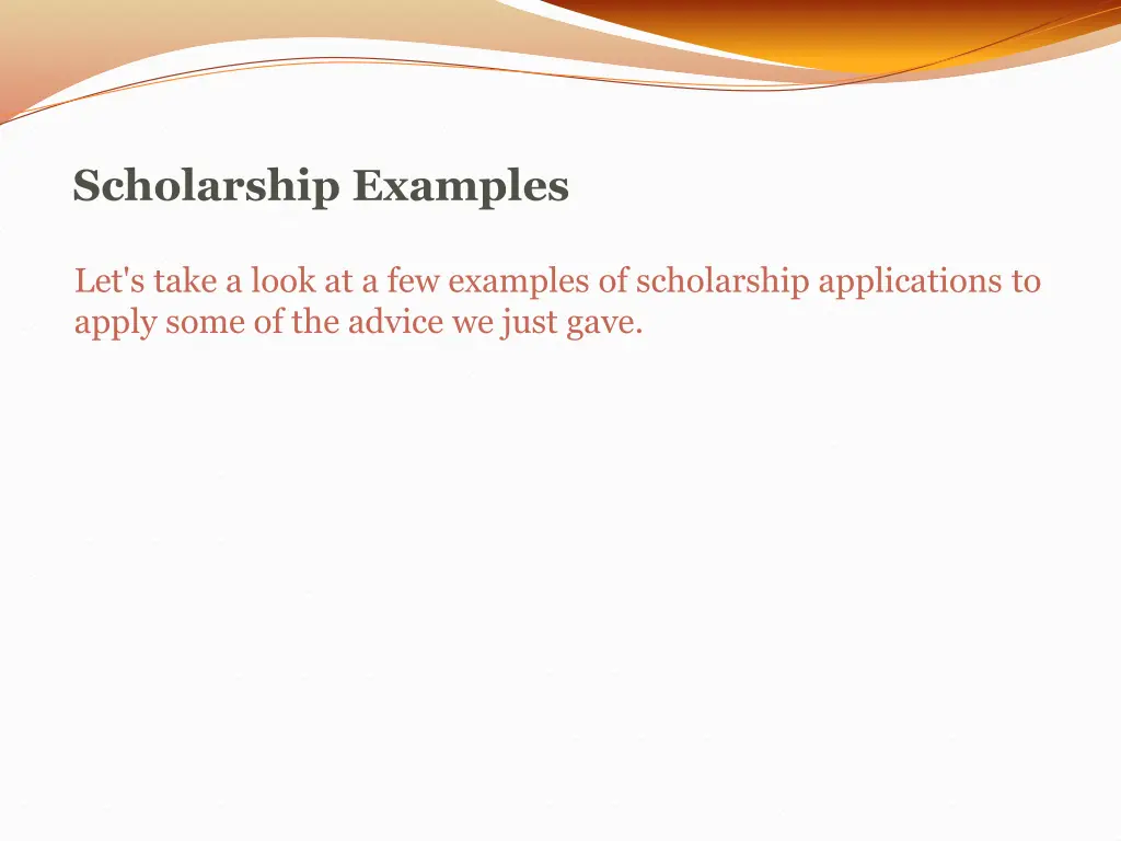 scholarship examples