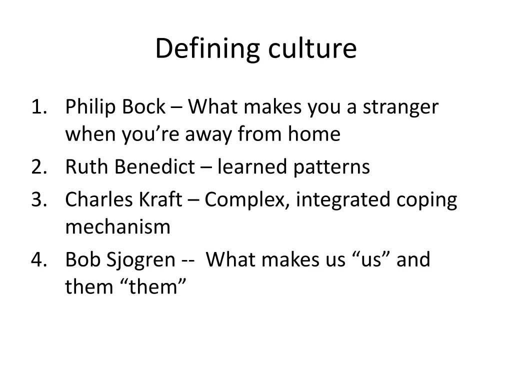 defining culture