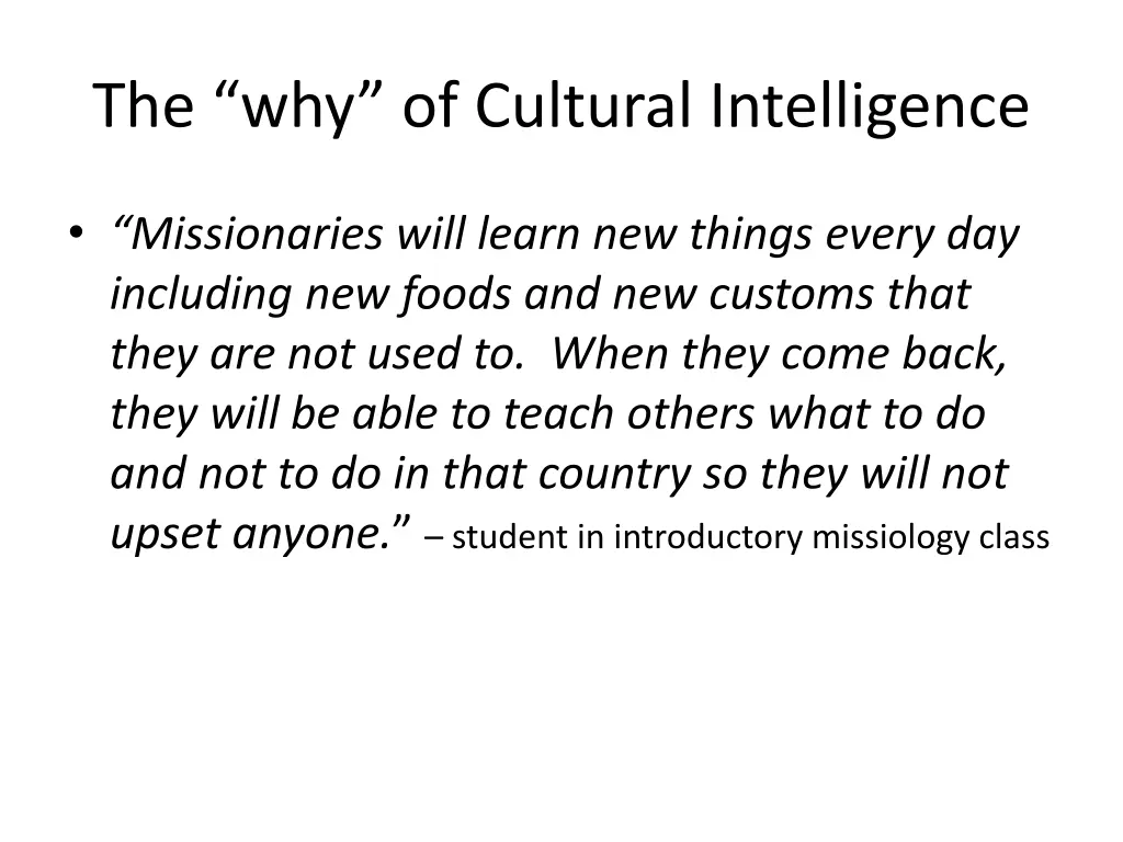 the why of cultural intelligence