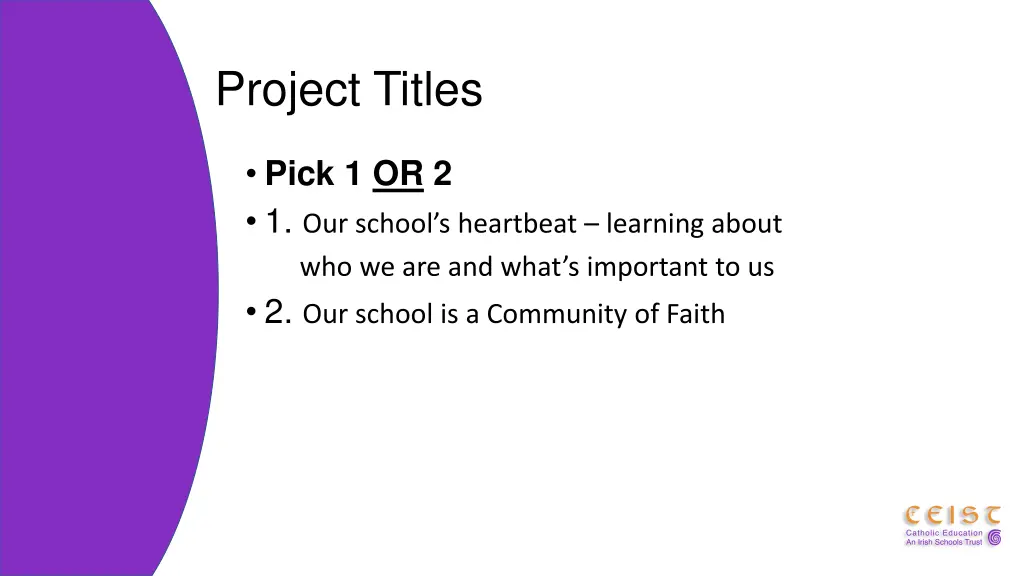 project titles