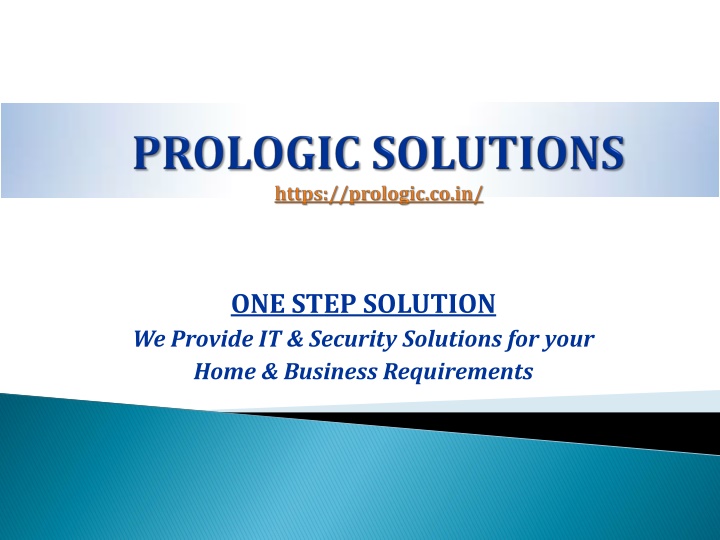 one step solution we provide it security