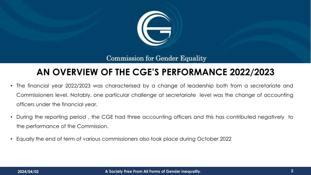 an overview of the cge s performance 2022 2023