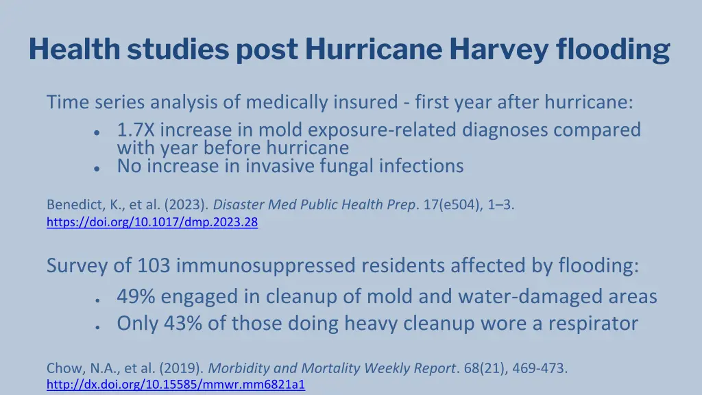 health studies post hurricane harvey flooding