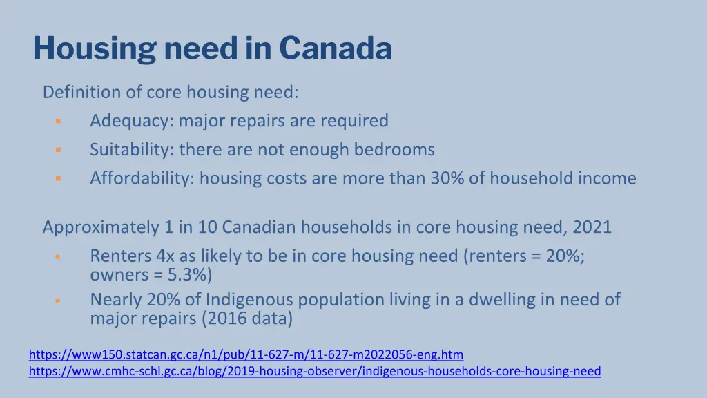 housing need in canada
