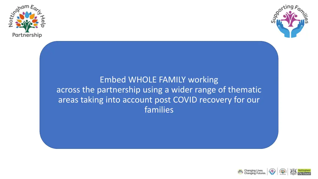 embed whole family working across the partnership