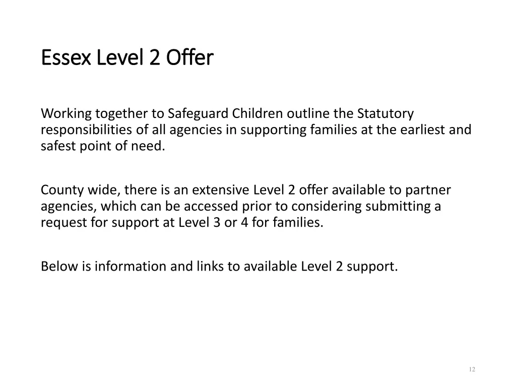 essex level 2 offer essex level 2 offer