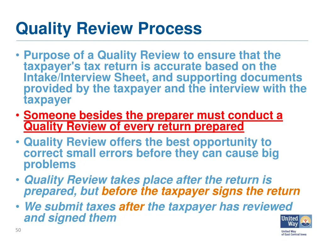 quality review process