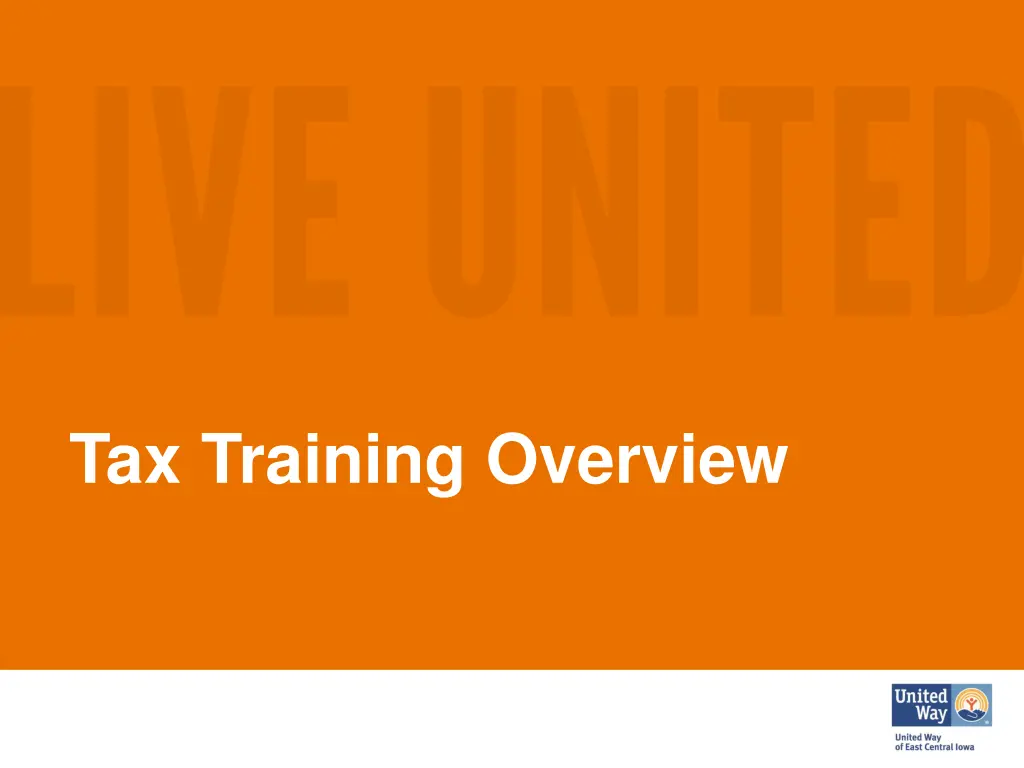 tax training overview