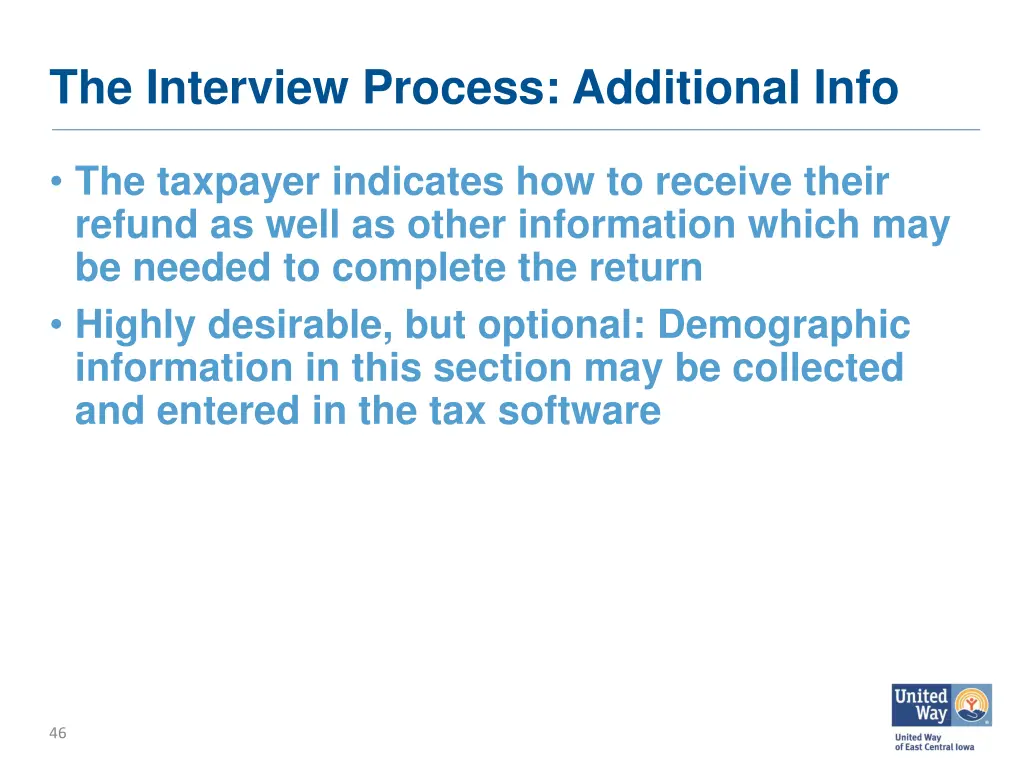 the interview process additional info