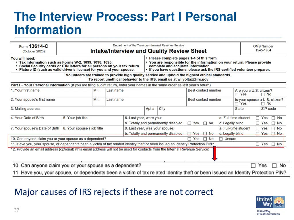 the interview process part i personal information 1