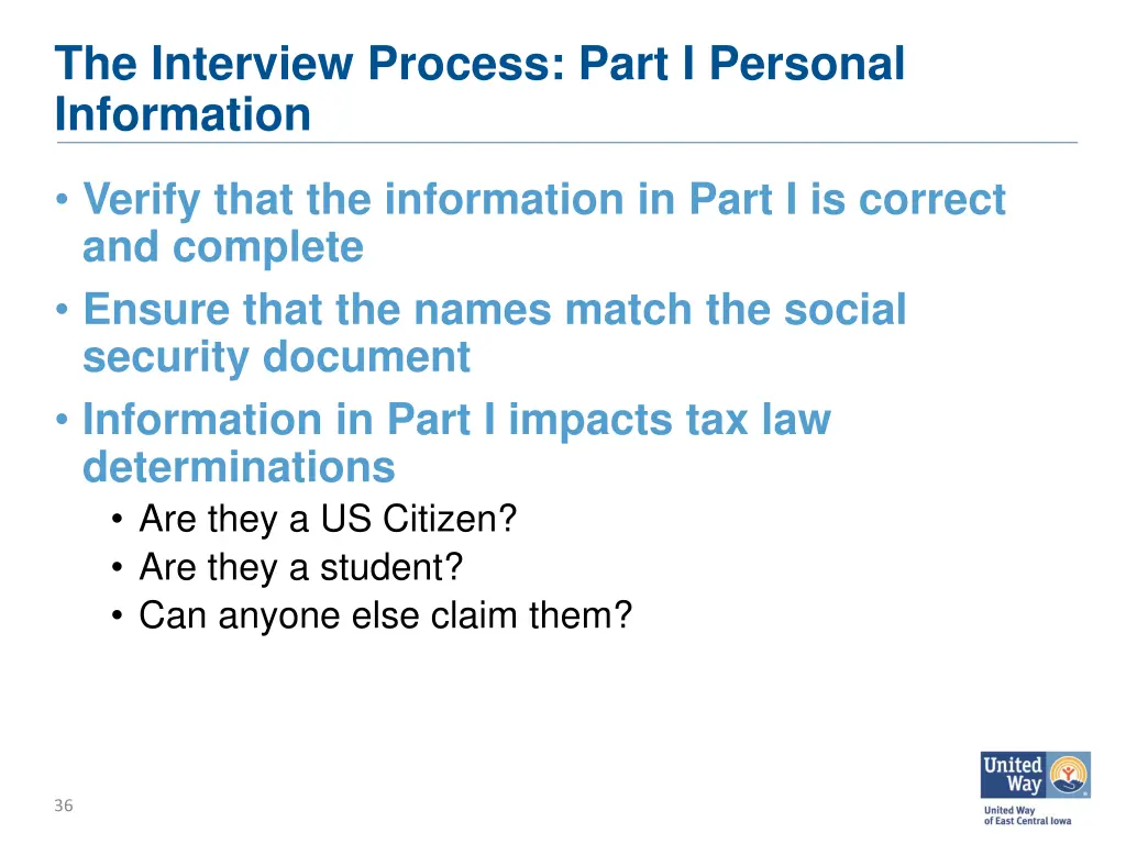 the interview process part i personal information
