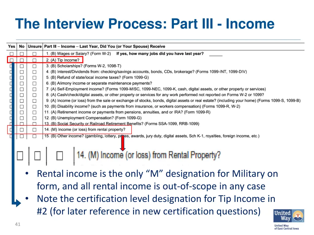 the interview process part iii income 1