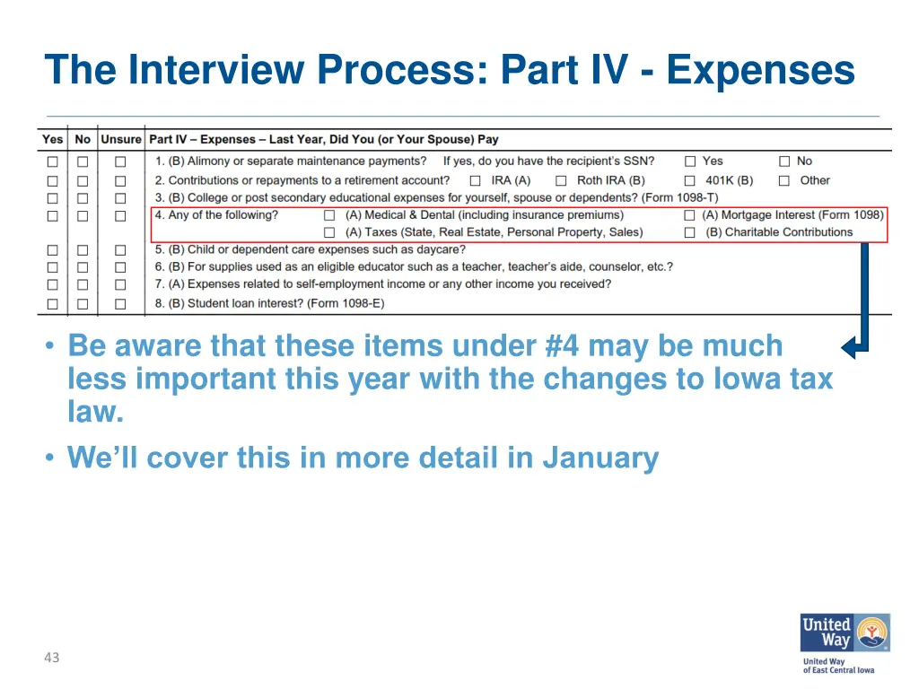 the interview process part iv expenses 1