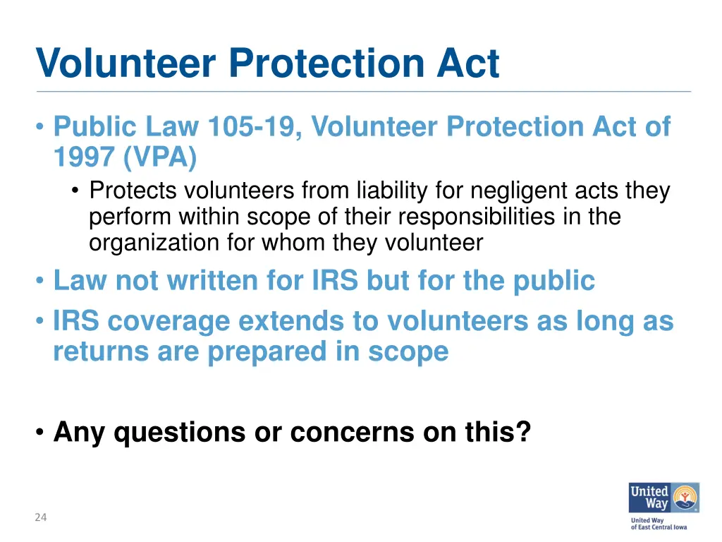 volunteer protection act