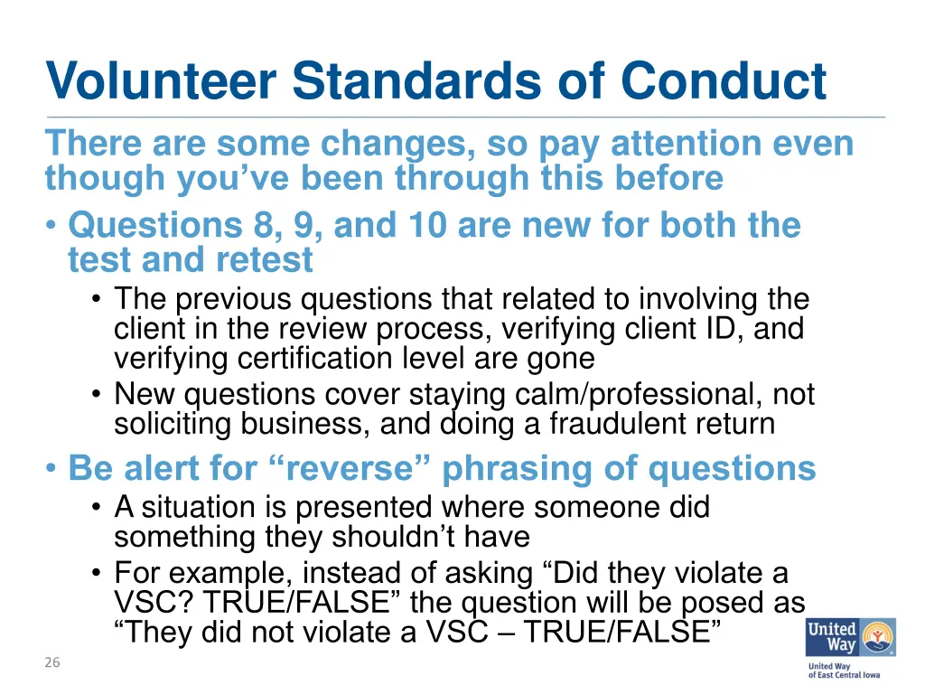 volunteer standards of conduct there are some
