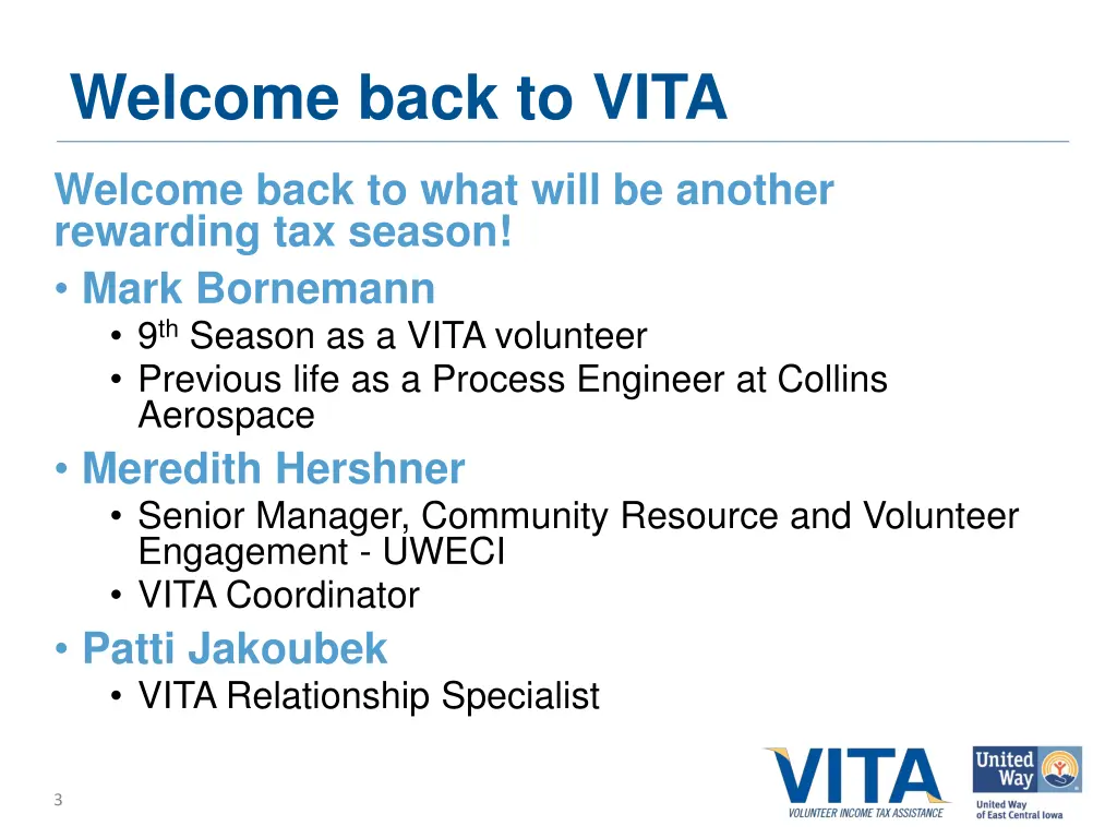 welcome back to vita