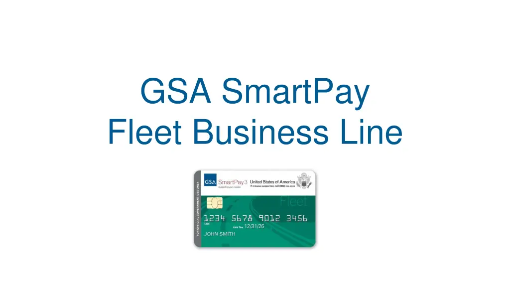 gsa smartpay fleet business line