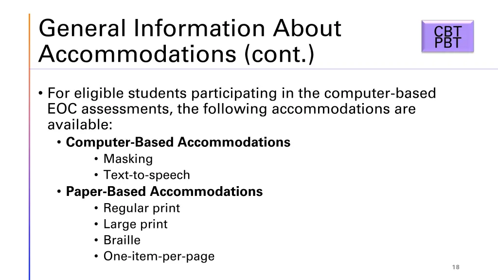 general information about accommodations cont 2
