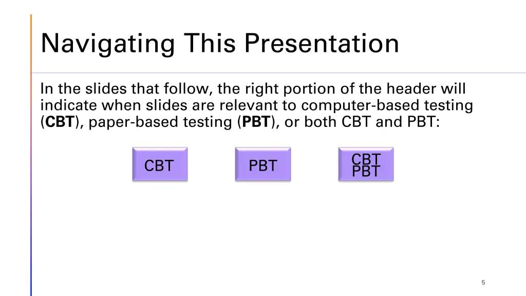 navigating this presentation