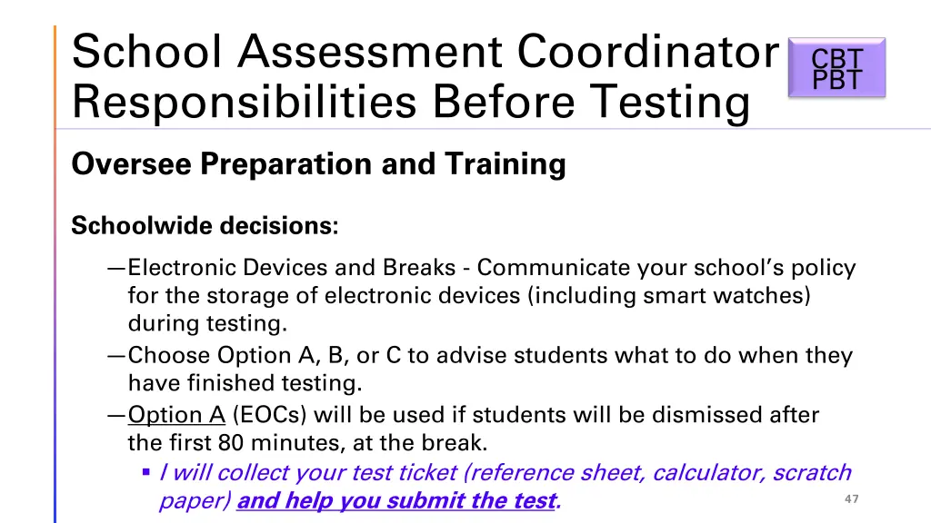 school assessment coordinator responsibilities 8