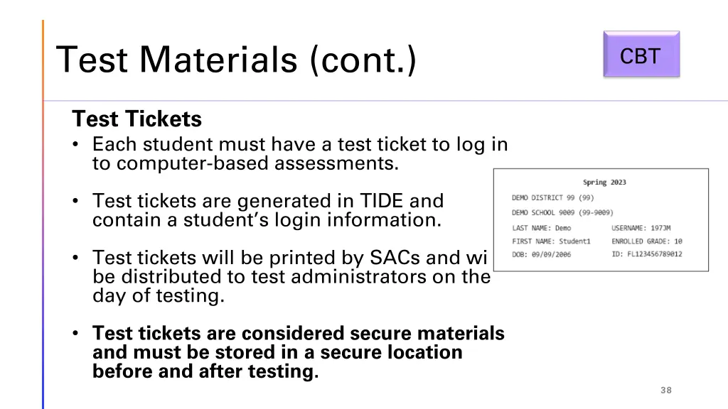 test materials cont 1