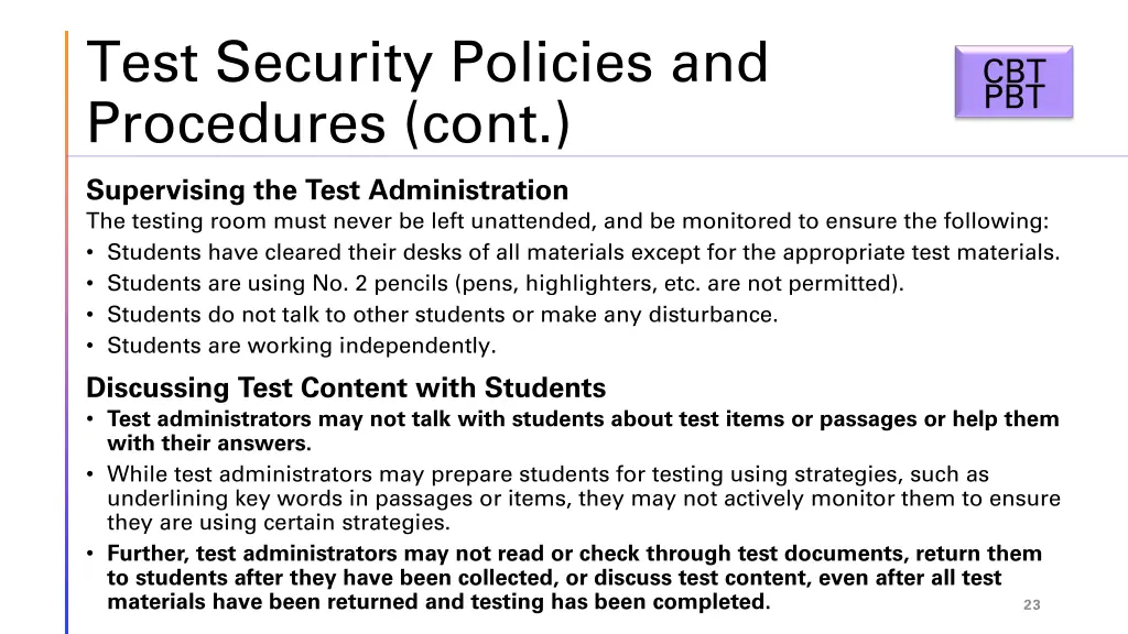 test security policies and procedures cont 1