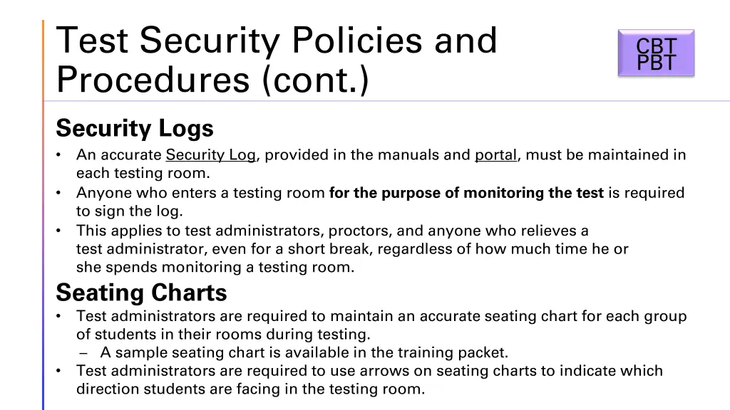 test security policies and procedures cont 4