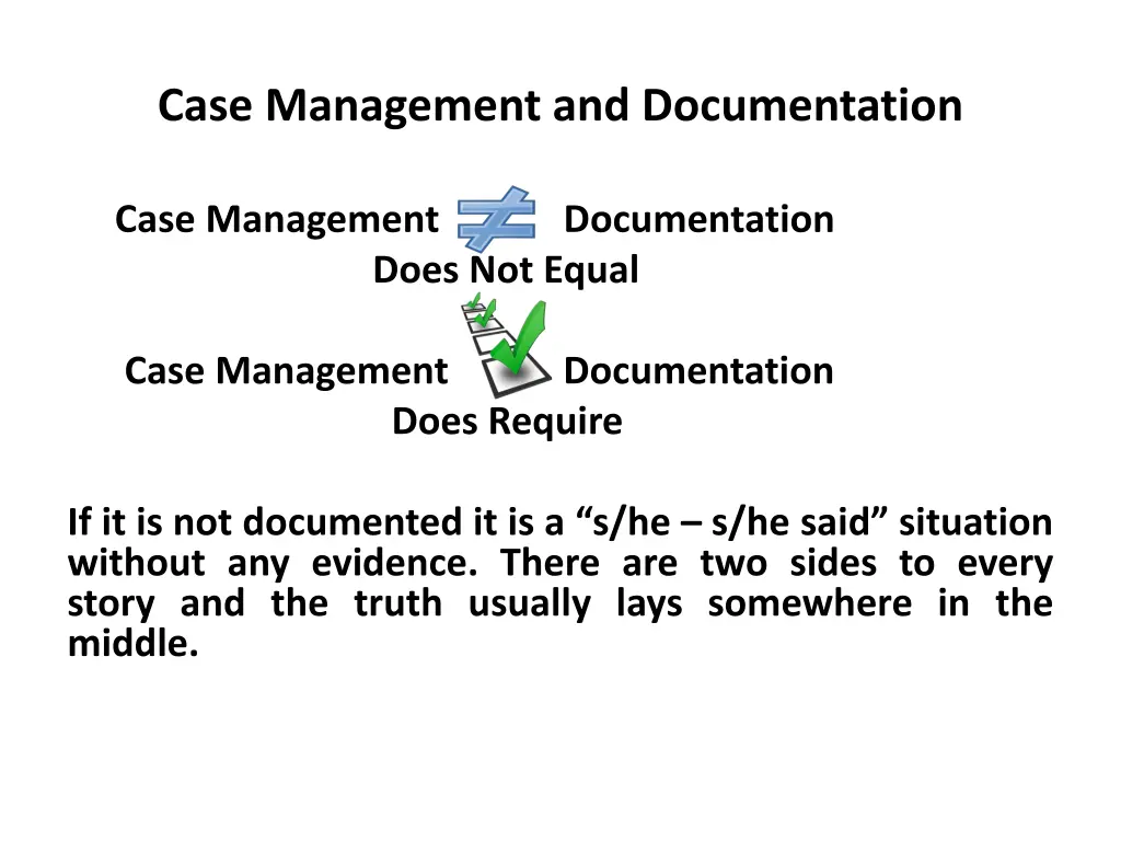 case management and documentation