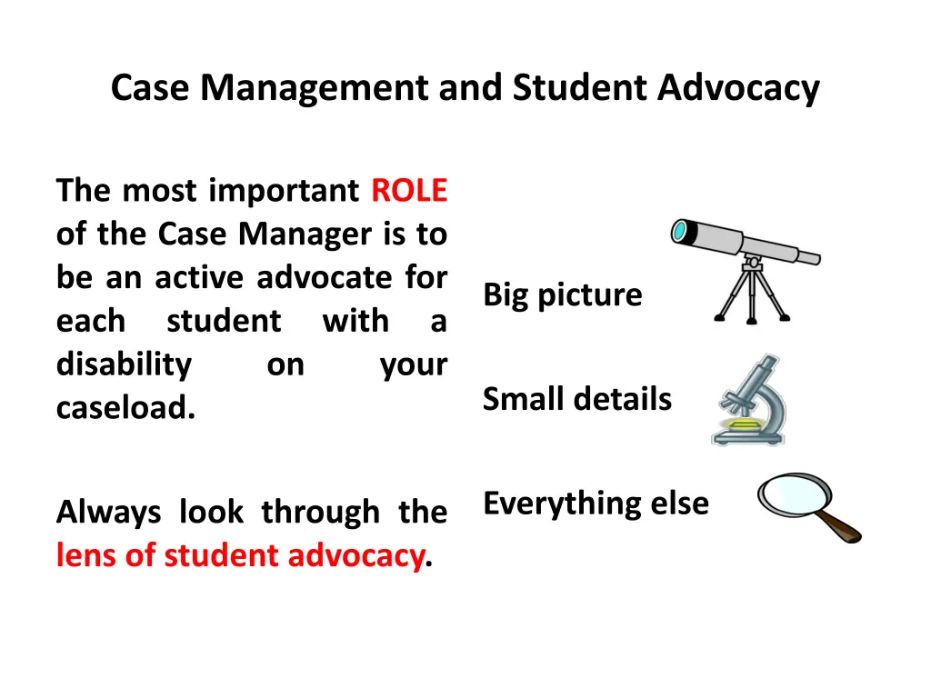case management and student advocacy