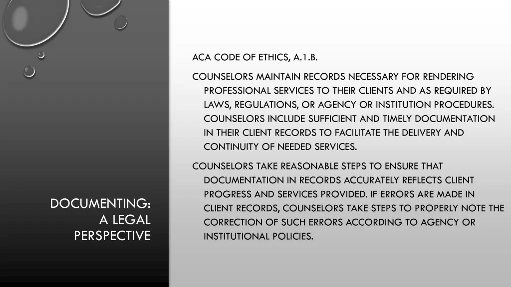 aca code of ethics a 1 b