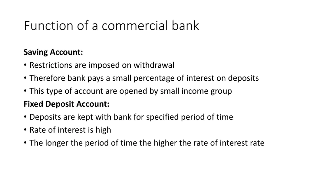 function of a commercial bank 1