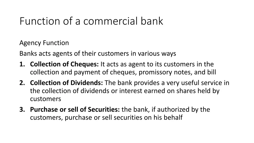 function of a commercial bank 6