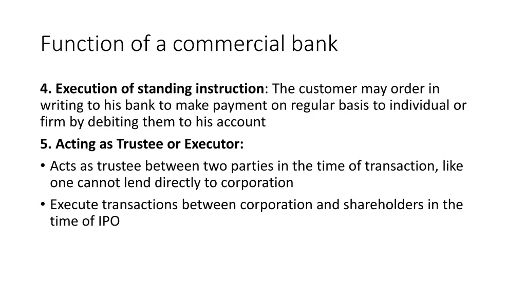 function of a commercial bank 7