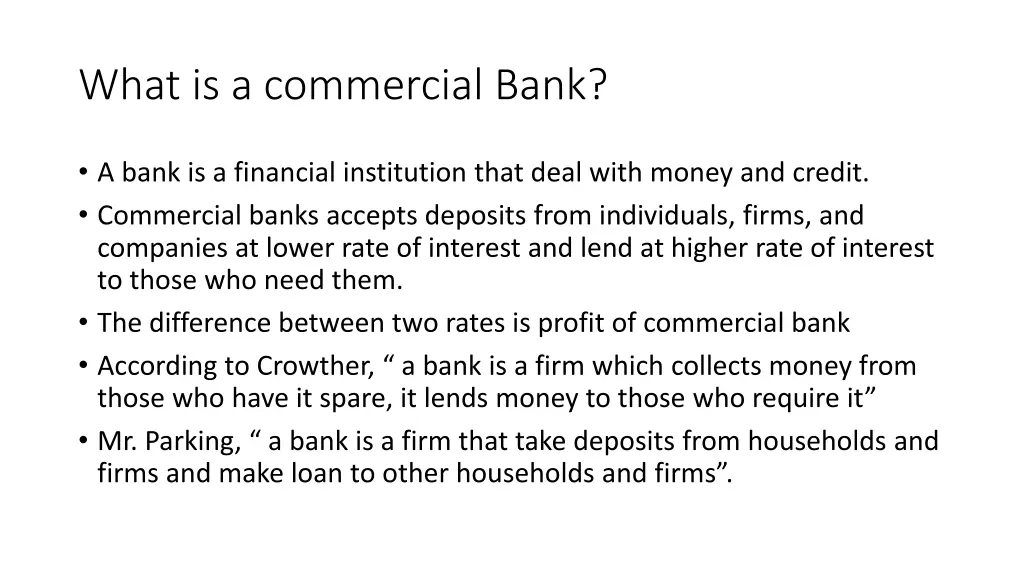 what is a commercial bank