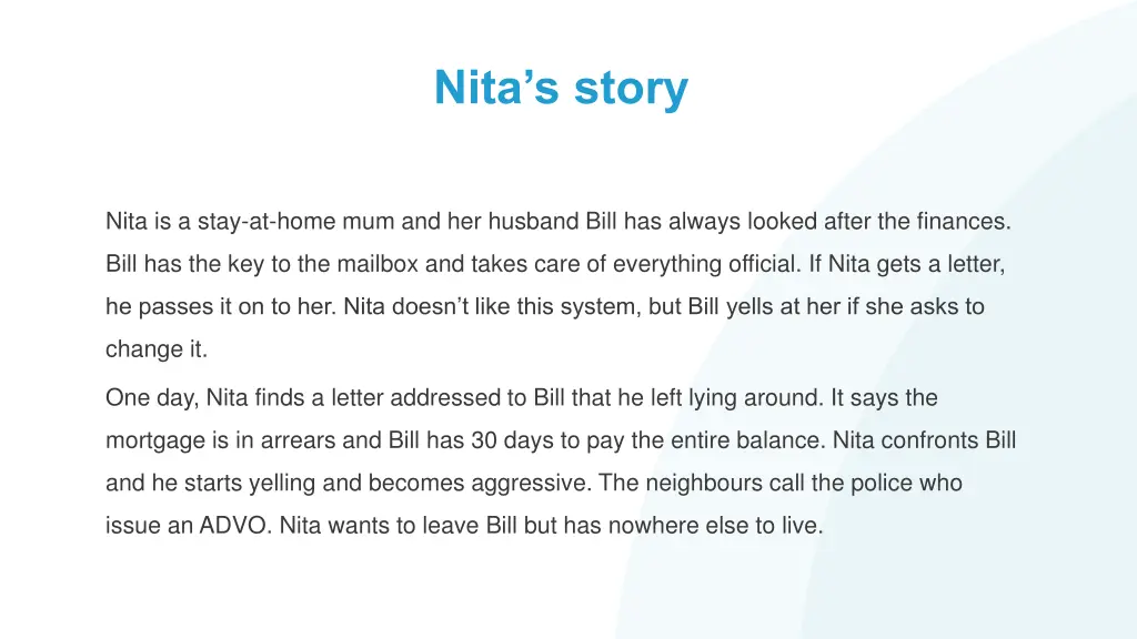 nita s story
