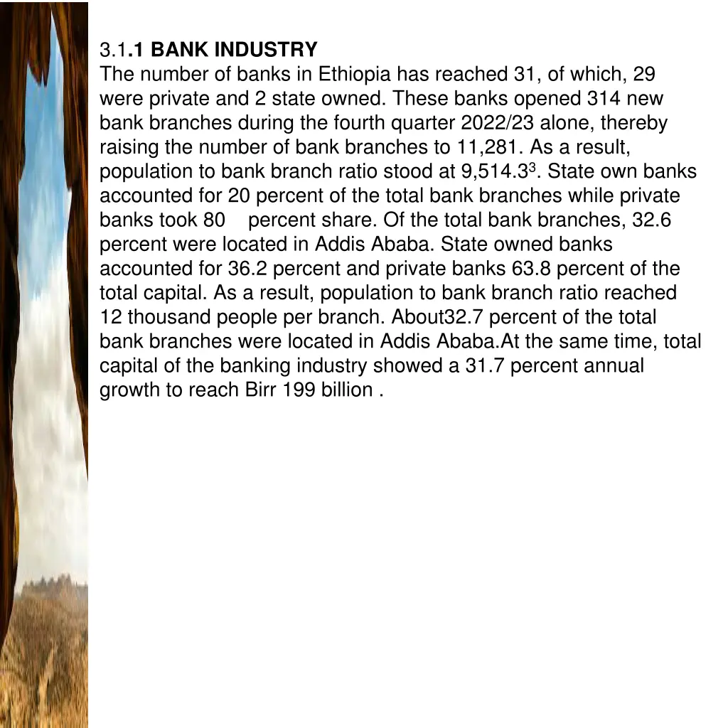 3 1 1 bank industry the number of banks