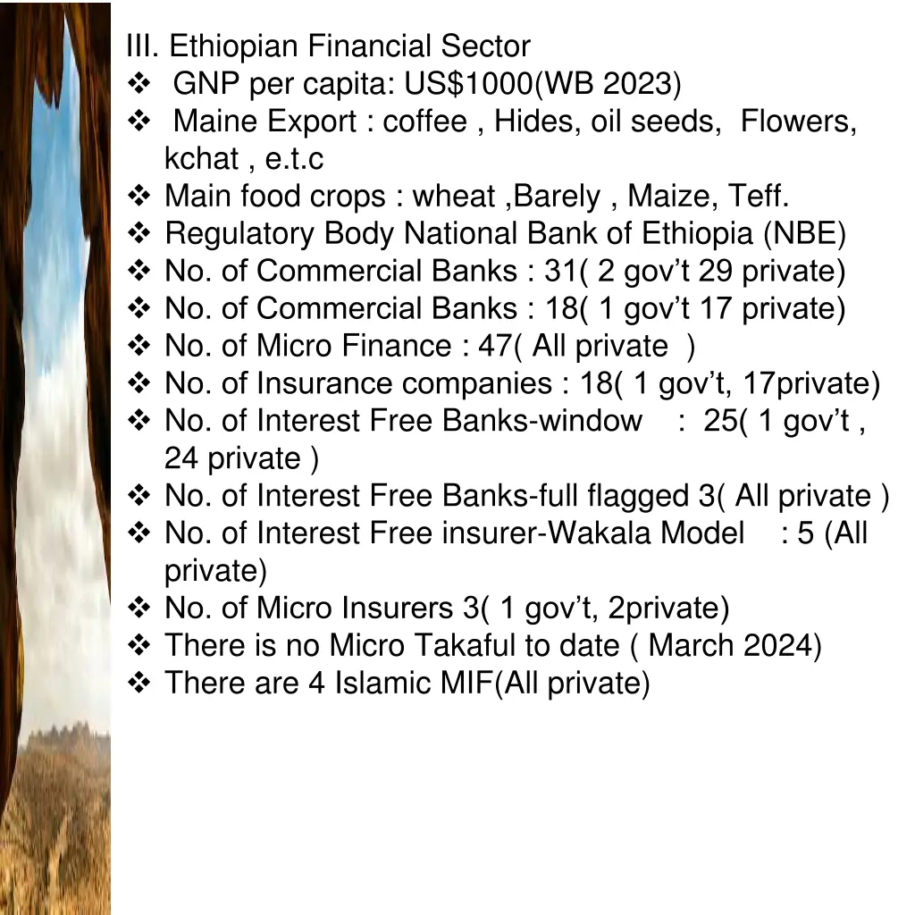 iii ethiopian financial sector gnp per capita