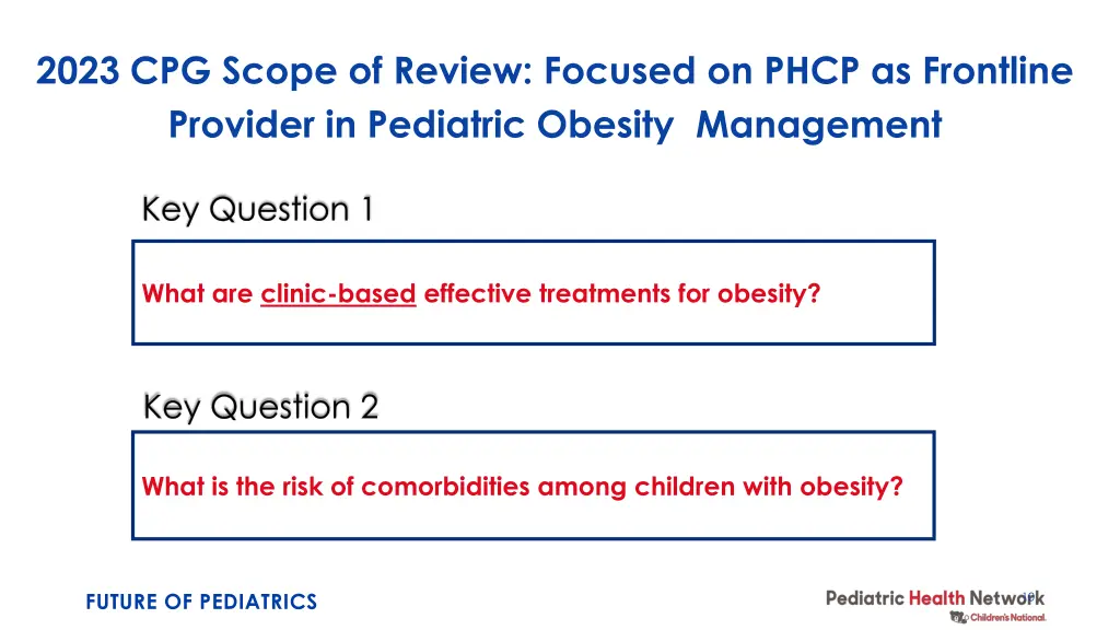 2023 cpg scope of review focused on phcp