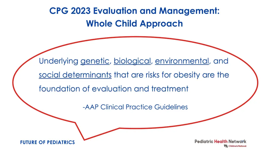 cpg 2023 evaluation and management whole child