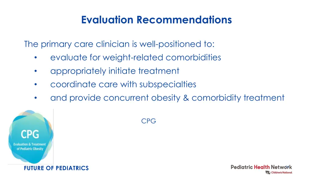 evaluation recommendations