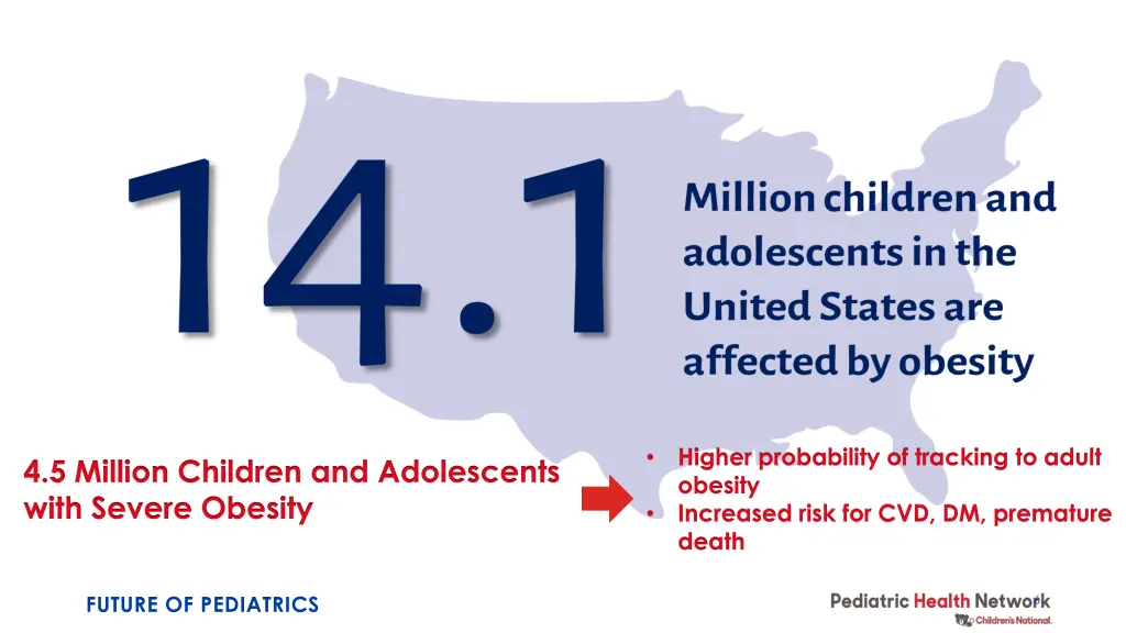 higher probability of tracking to adult obesity