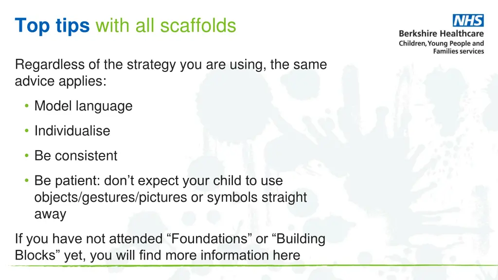 top tips with all scaffolds