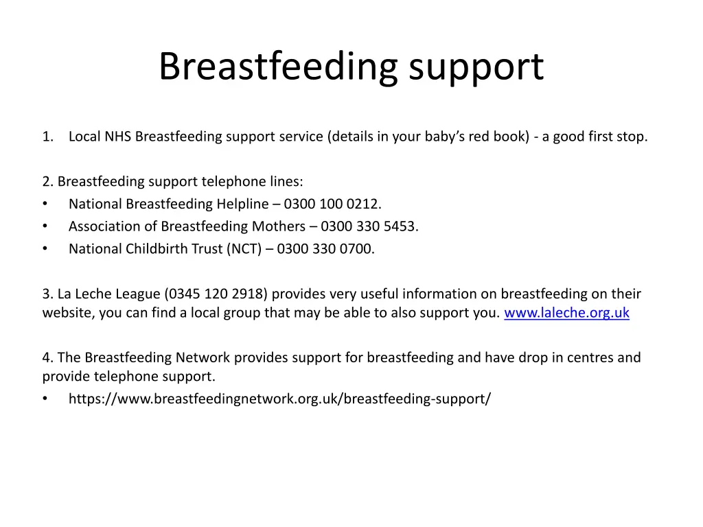 breastfeeding support