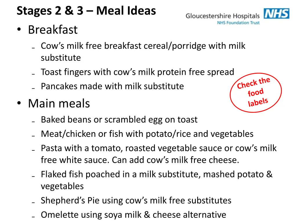 stages 2 3 meal ideas breakfast cow s milk free