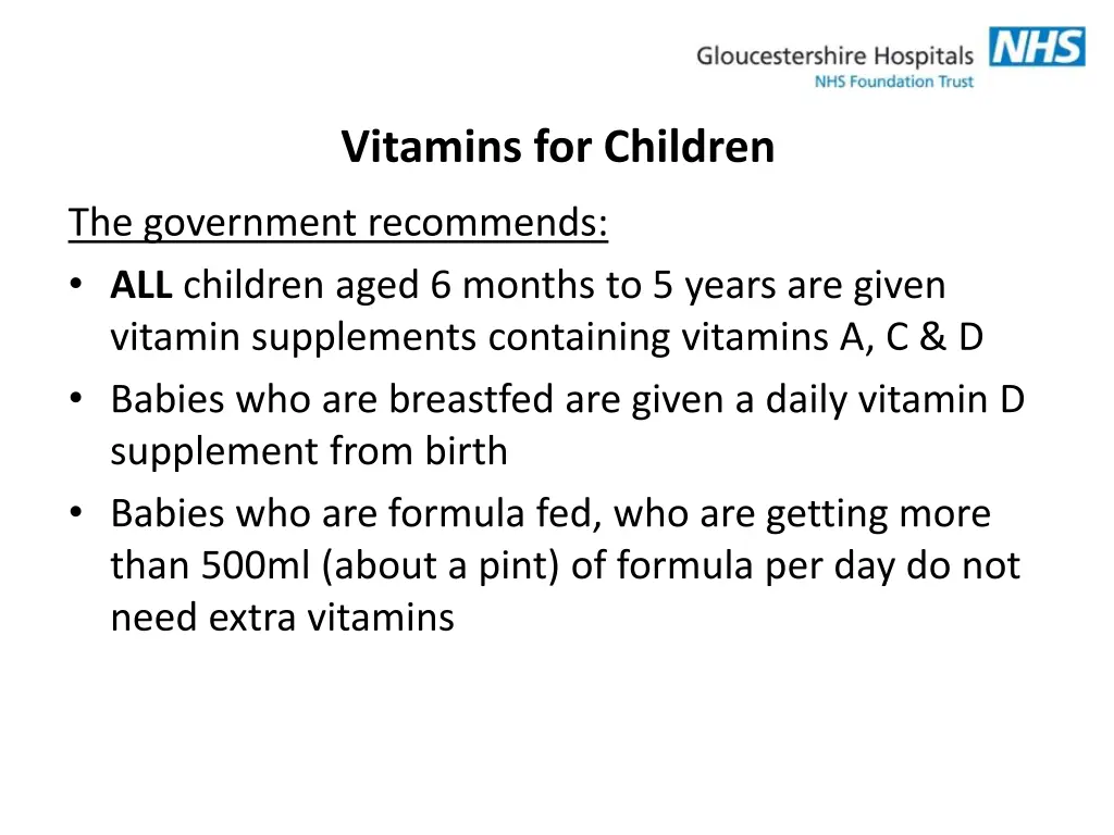 vitamins for children