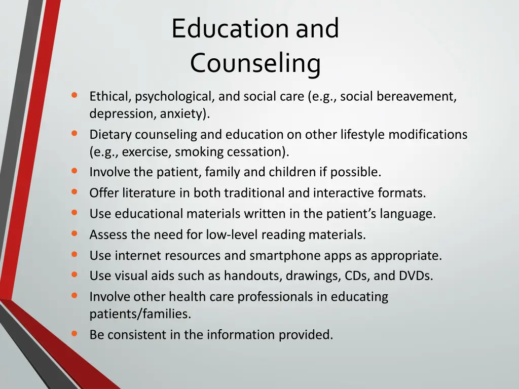 educationand counseling