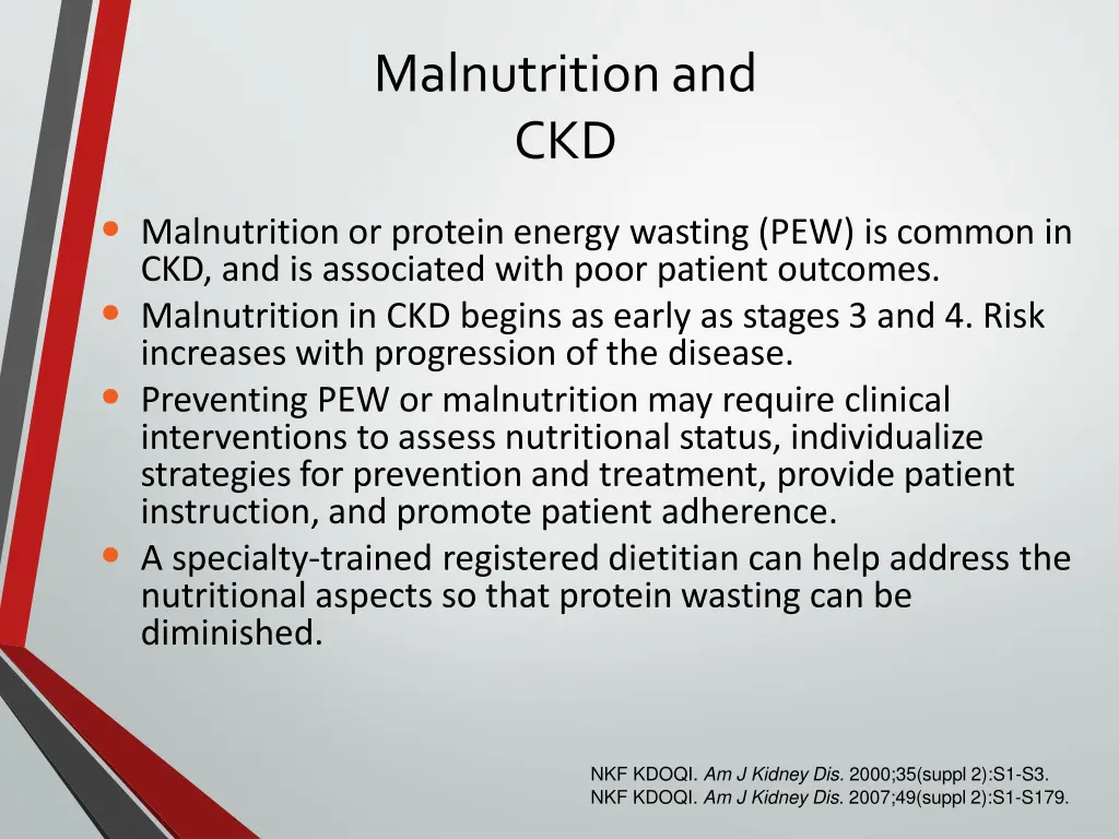 malnutritionand ckd