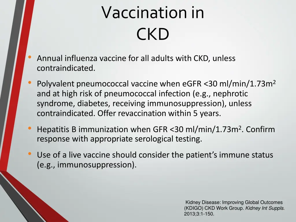 vaccinationin ckd