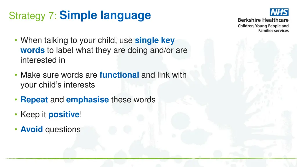 strategy 7 simple language