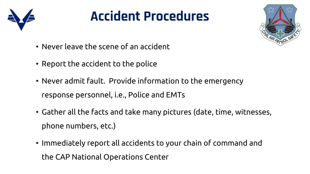 accident procedures